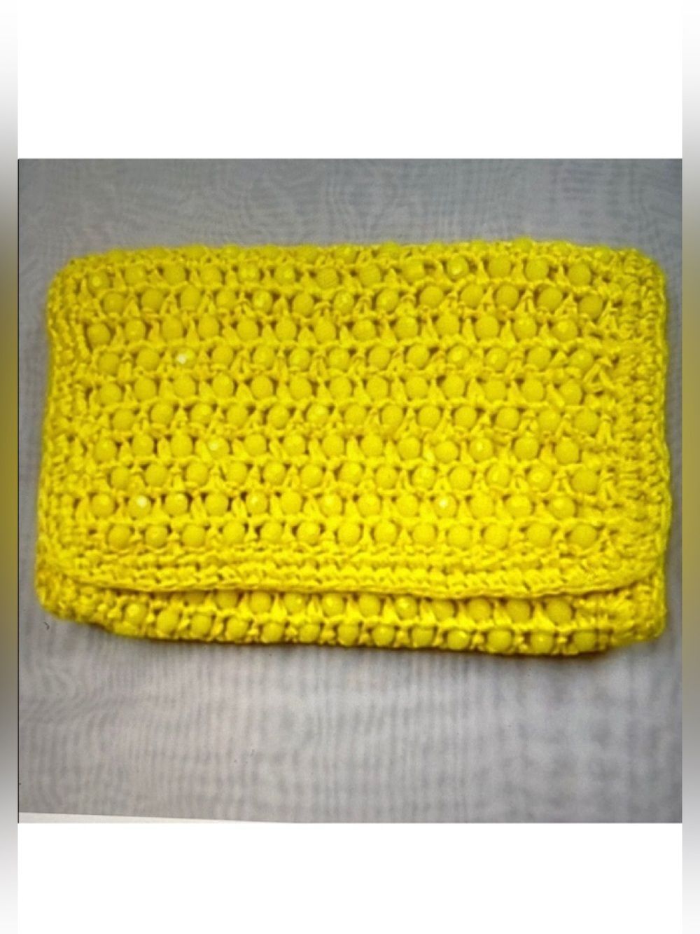 Yellow Crochet Clutch